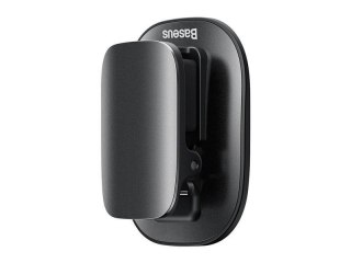 Baseus samochodowy uchwyt klips na okulary samoprzylepny czarny