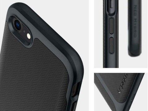 Etui Spigen Neo Hybrid Herringbone do Apple iPhone 7/8/SE 2022/2020 Metal Slate