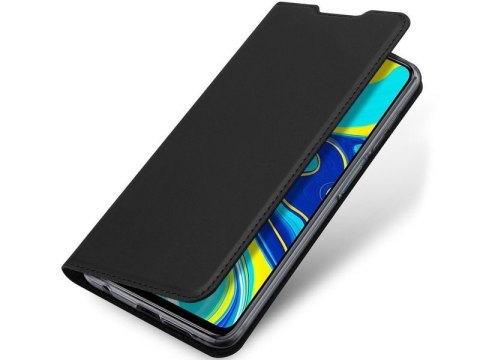 Etui ochronne z klapką Dux Ducis Skin skórzane do Xiaomi Redmi Note 9S/9 Pro/9 Pro Max Czarne