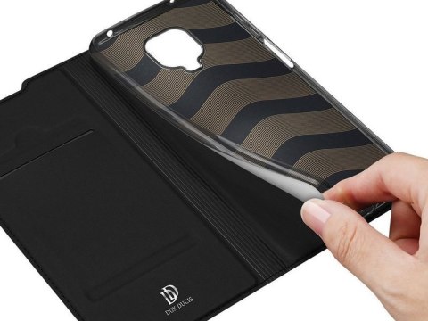 Etui ochronne z klapką Dux Ducis Skin skórzane do Xiaomi Redmi Note 9S/9 Pro/9 Pro Max Czarne