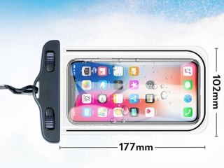 Etui wodoodporne Alogy wodoszczelne uniwersalne IPX8 do 6.5" Czarne