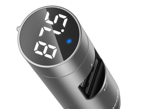 Ładowarka Baseus transmiter FM Bluetooth QC 3.0 2x USB 3.1A Silver