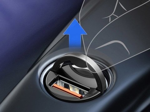 Ładowarka samochodowa Baseus mini QC 3.0 5A 30W Czarna