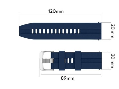 Pasek gumowy soft Alogy do Samsung Galaxy Watch Active 2 Granatowy (20mm)