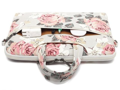 Torba pokrowiec Canvaslife Briefcase etui do laptopa 13 do MacBook Pro/ Air White Rose