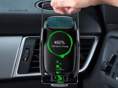 Uchwyt samochodowy grawitacyjny Baseus Milky Way z ładowarką Qi 15W