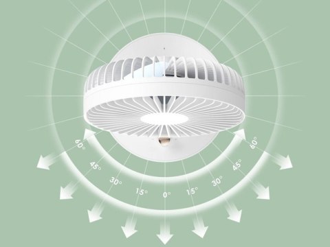 Wiatrak wentylator bezprzewodowy z akumulatorem 3000 mAh Alogy Ballet na biurko USB Biały