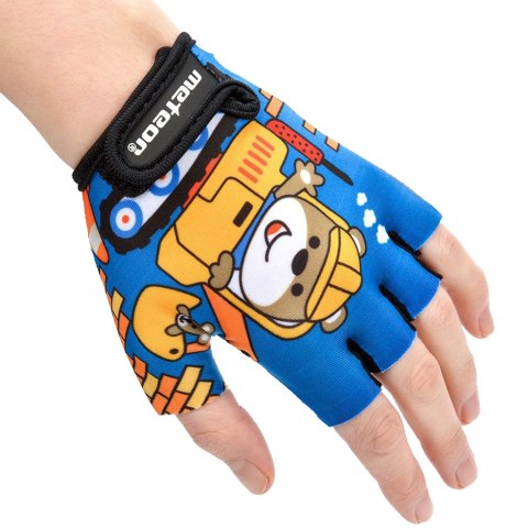 Rękawiczki rowerowe dla dzieci Meteor Teddy Builder Jr 26184-26185-26186 Rękawiczki rowerowe dla dzieci Meteor Teddy Builder Jr 26184-26185-26186
