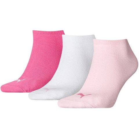 Skarpety Puma Unisex Sneaker Plain 3Pack różowe,białe 906807 04 Skarpety Puma Unisex Sneaker Plain 3Pack różowe,białe 906807 04