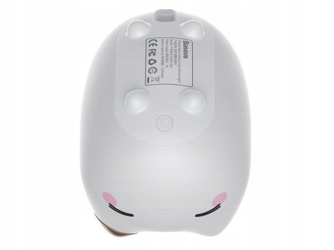 Baseus Nocna lampka dla dziecka silikonowa LED w kształcie kota Biała