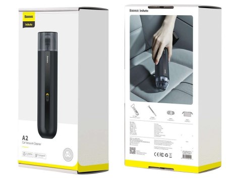 Bezprzewodowy mini odkurzacz samochodowy Baseus A2 5000Pa pojemny