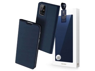 Etui ochronne z klapką Dux Ducis Skin skórzane do Samsung Galaxy M31s Granatowe