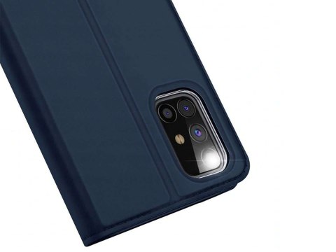 Etui ochronne z klapką Dux Ducis Skin skórzane do Samsung Galaxy M31s Granatowe