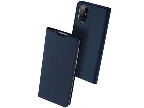 Etui ochronne z klapką Dux Ducis Skin skórzane do Samsung Galaxy M31s Granatowe