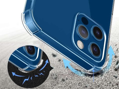 Etui pancerne ShockProof Alogy do Apple iPhone 12/ 12 Pro przezroczyste