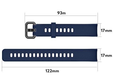 Pasek gumowy soft Alogy do Honor Band 4/5 Granatowy