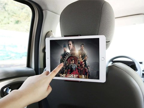 Uchwyt samochodowy na zagłówek Alogy do tabletu telefonu Czerwony