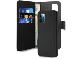Etui obudowa PURO Wallet Detachable do Apple iPhone 12/ 12 Pro Czarne