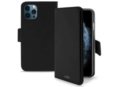 Etui obudowa PURO Wallet Detachable do Apple iPhone 12/ 12 Pro Czarne
