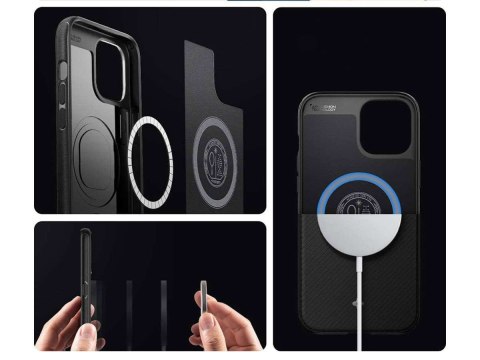 Etui obudowa Spigen Mag Armor do Apple iPhone 12/ 12 Pro 6.1 Matte Black