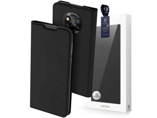 Etui ochronne z klapką Dux Ducis Skin skórzane do Xiaomi Poco X3 NFC Czarne