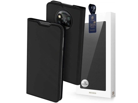 Etui ochronne z klapką Dux Ducis Skin skórzane do Xiaomi Poco X3 NFC Czarne