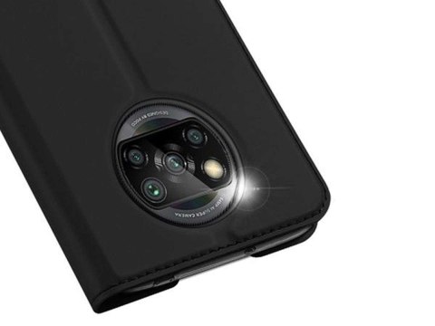 Etui ochronne z klapką Dux Ducis Skin skórzane do Xiaomi Poco X3 NFC Czarne