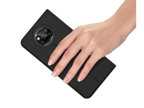 Etui ochronne z klapką Dux Ducis Skin skórzane do Xiaomi Poco X3 NFC Czarne