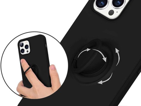 Etui silikonowe Ring Ultra Slim Alogy do iPhone 12 Pro Max 6.7 Czarne