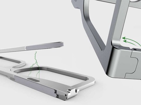 Podstawka uchwyt Alogy okulary pod Laptop tablet 15.6 cali Szary