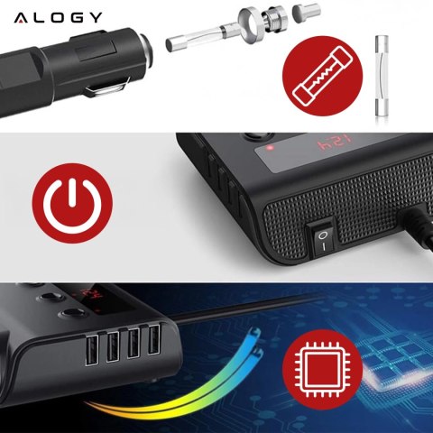 Rozdzielacz adapter samochodowy Alogy HUB do zapalniczki 12V-24V