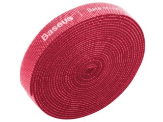 Taśma rzep Baseus organizer opaska do kabli Circle Velcro Strap 3m Czerwona