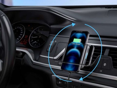 Uchwyt magnetyczny z ładowarką Qi MagSafe ESR HaloLock Magnetic Black