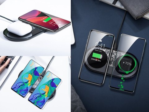Bezprzewodowa ładowarka indukcyjna Qi 20W 2w1 Baseus do telefonu + Airpods
