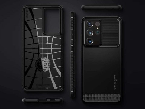 Etui Spigen Rugged Armor do Samsung Galaxy S21 Ultra Matte Black