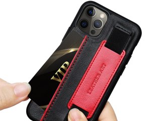 Etui obudowa Alogy Leather Case do Apple iPhone 12/ 12 Pro 6.1 Czarne
