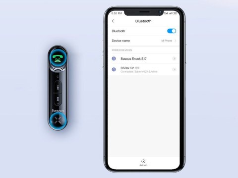 Odbiornik dźwięku Bluetooth 5.0 Baseus audio AUX mini jack do samochodu
