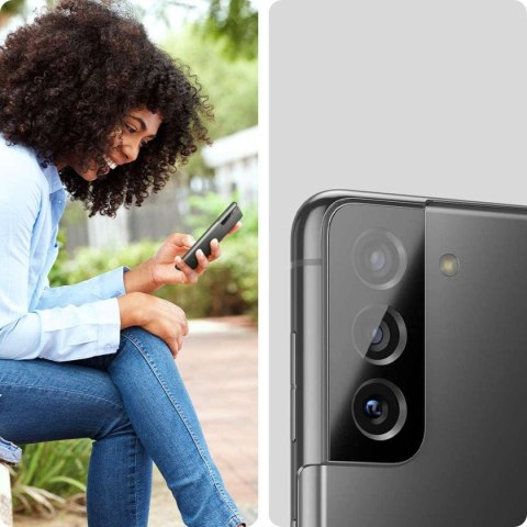 Szkło Spigen Optik.TR Camera Lens do Samsung Galaxy S21 Black