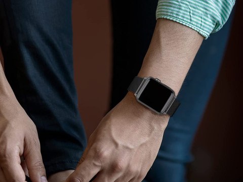 Bransoleta Milanese pasek Alogy do Apple Watch 38/40/41mm Czarna