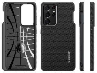 Etui obudowa Spigen Liquid Air Pen do Samsung Galaxy S21 Ultra Matte Black