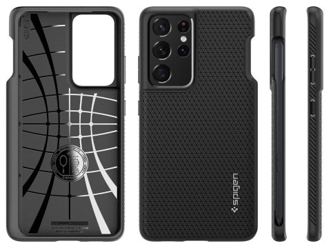 Etui obudowa Spigen Liquid Air Pen do Samsung Galaxy S21 Ultra Matte Black