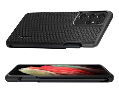 Etui obudowa Spigen Liquid Air Pen do Samsung Galaxy S21 Ultra Matte Black