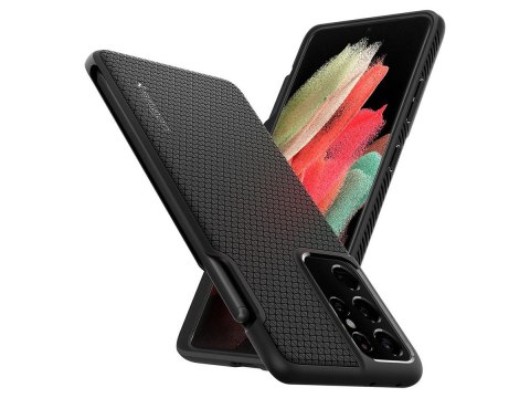 Etui obudowa Spigen Liquid Air Pen do Samsung Galaxy S21 Ultra Matte Black