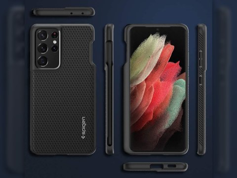 Etui obudowa Spigen Liquid Air Pen do Samsung Galaxy S21 Ultra Matte Black