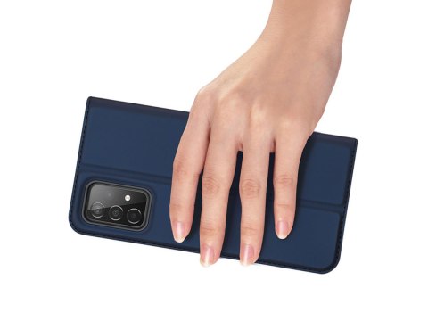 Etui ochronne z klapką Dux Ducis Skin skórzane do Samsung Galaxy A52 5G Granatowe