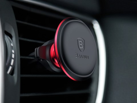 Magnetyczny Uchwyt samochodowy Baseus Magnetic Air Vent do kratki Czerwony