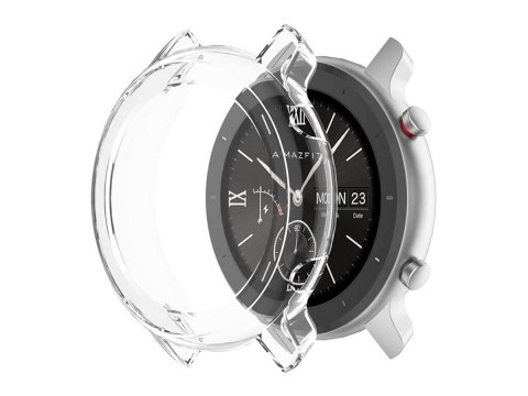 Silikonowe etui ochronne obudowa TPU Alogy do Amazfit GTR 47mm Przezroczyste