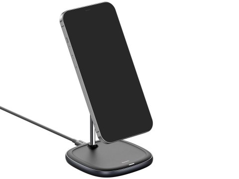 Stojak magnetyczny Baseus MagSafe z ładowarką indukcyjną do iPhone 12 Czarny
