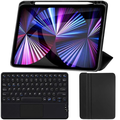 Etui Alogy Klawiatura Bluetooth Touchpad 4w1 Magnetyczne Pencil do Apple iPad Pro 12.9 2020 / 2021 / 2022 / iPad Air 13 2024 Cza