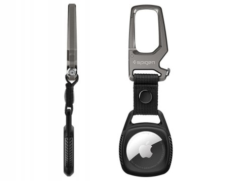 Etui brelok + karabińczyk Spigen Rugged Armor do Apple AirTag Matte Black